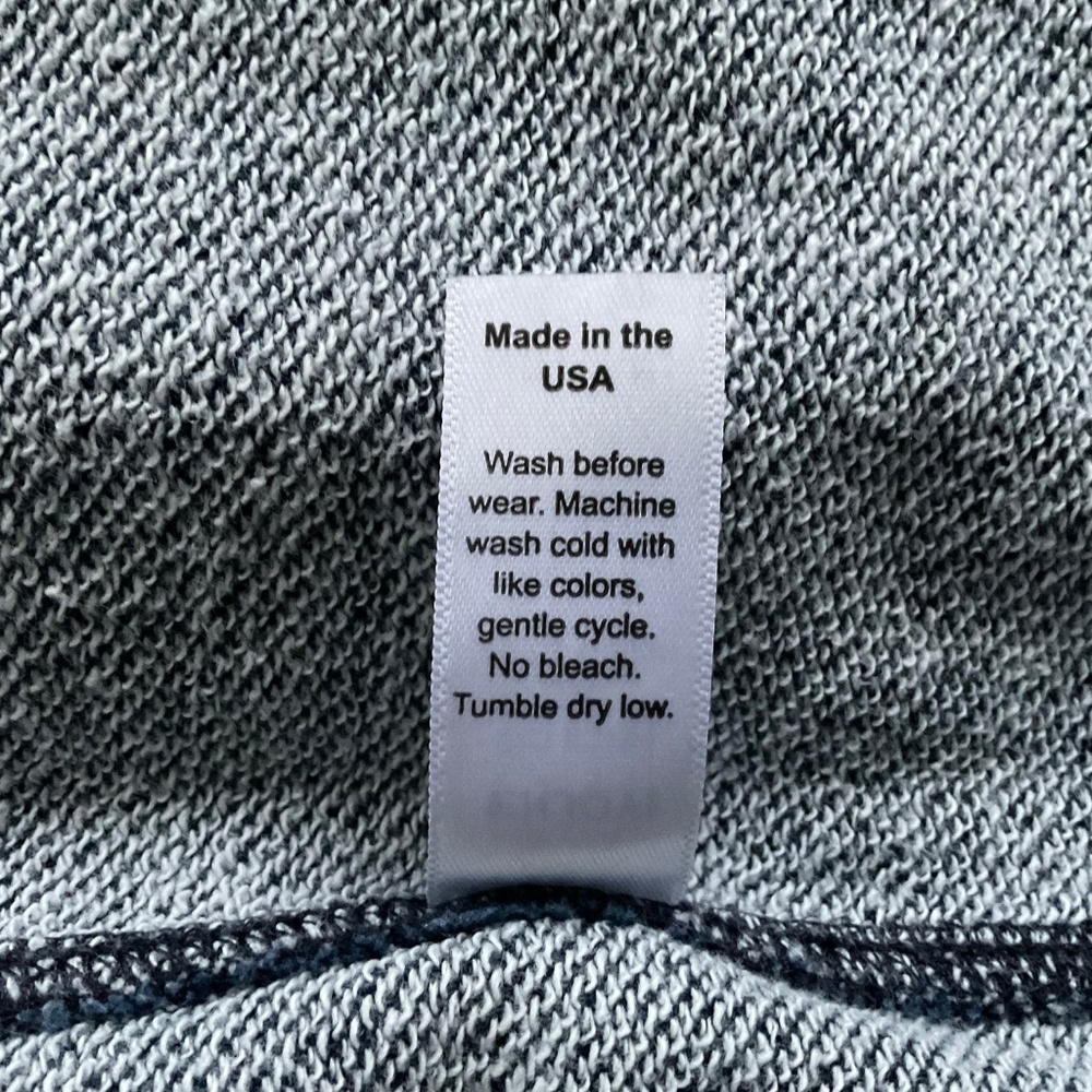 Michael Stars Women’s Sydney Sweatshirt OS Blue Acid Wash Slits Grunge Slouchy - Picture 11 of 12